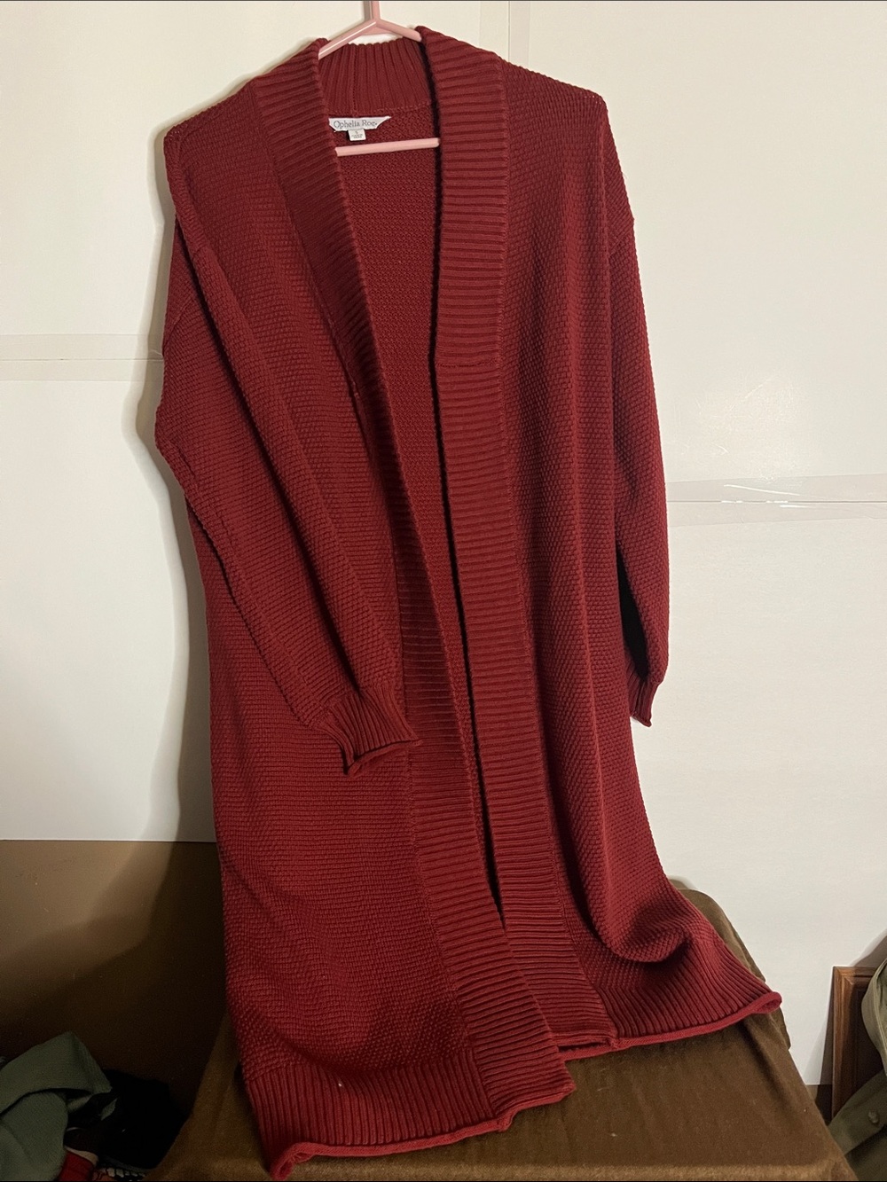 😀oversized duster cardigan sweater open front cottage core office ready rust